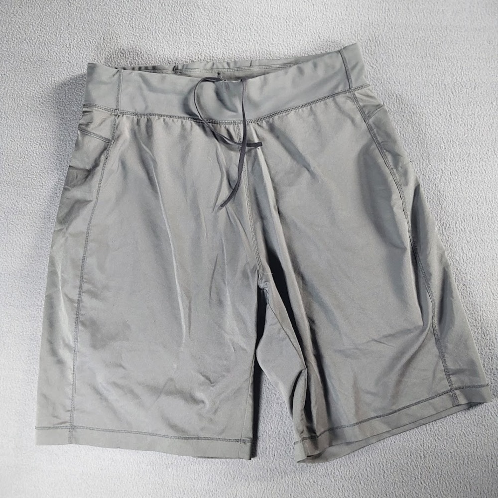 REI Co Op Trail Running Shorts Womens Medium Green Stretch Hiking Athletic